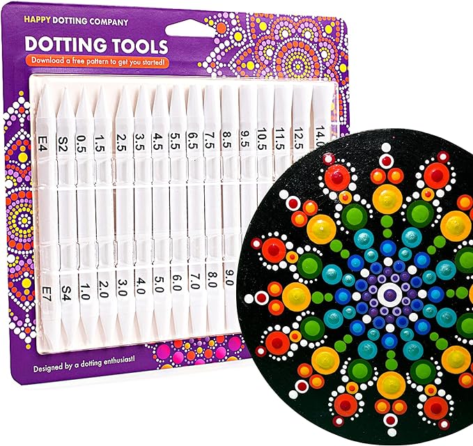 Dotting Tools for Painting Mandalas - Dot art tools - 16pc Superset