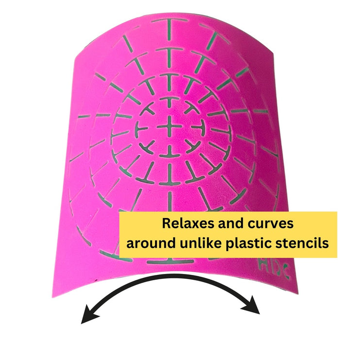 Super Flex mandala stencil set - silicone flexible templates - 2pc - pink