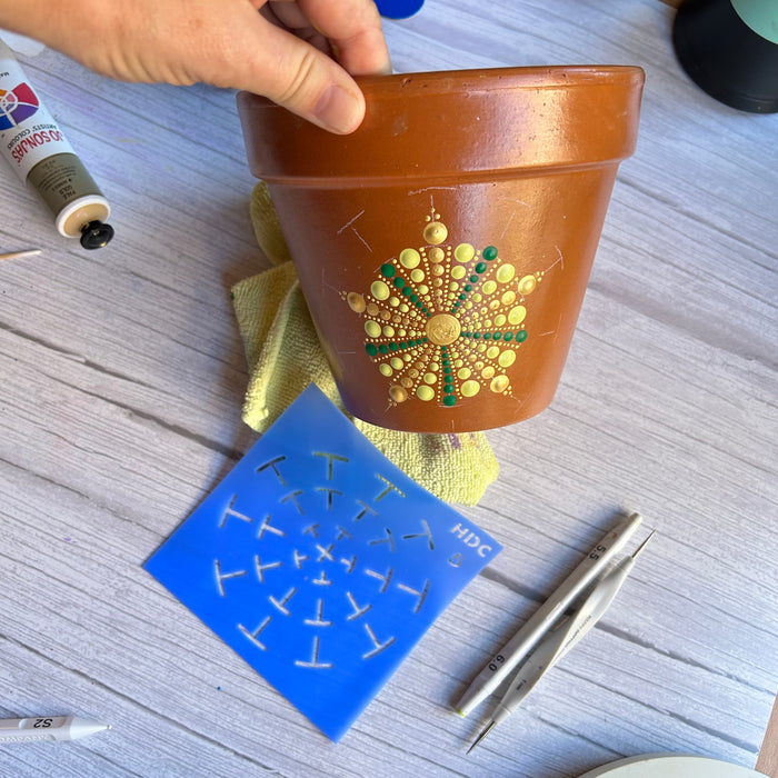 3-Piece Silicone Mandala Stencil Set – 5, 6 & 7 Segment Guides | Flexible