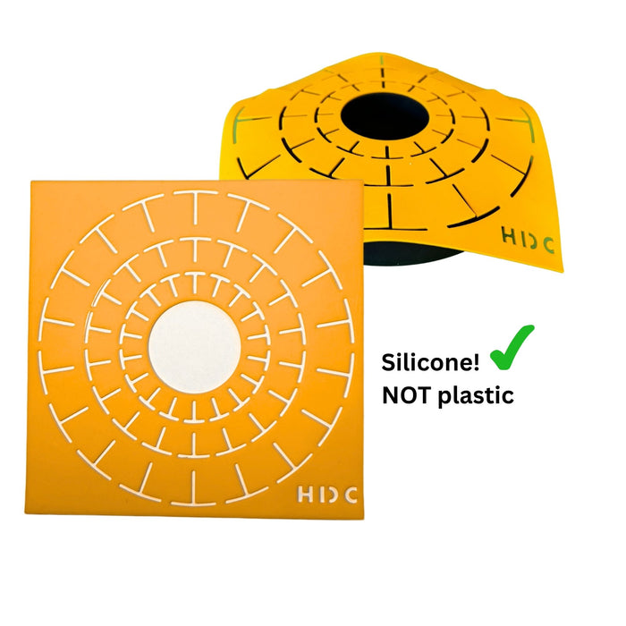 Stencils for Tea Light Candle Holder Castings, contains a 18 segment and 12 segment silicone templates for making guidelines