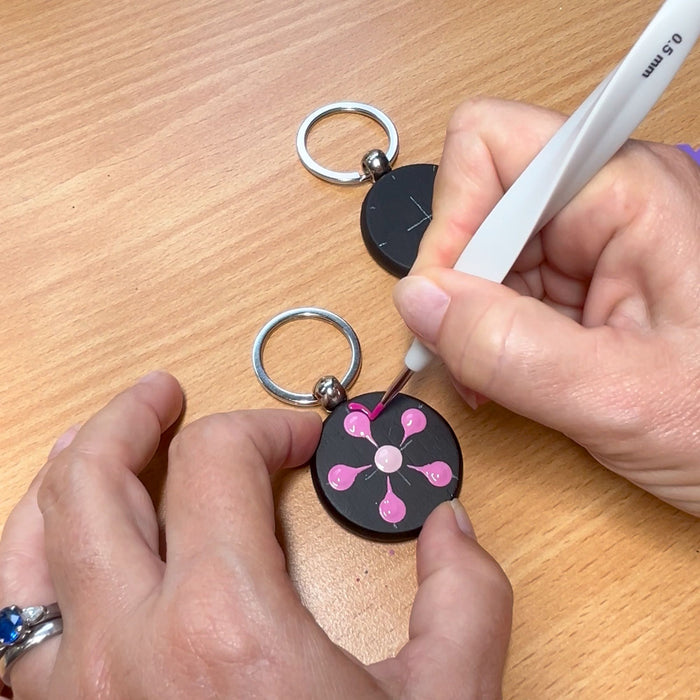 Keyring stencils 3D printed (2 pc) and keyring (5 pc)