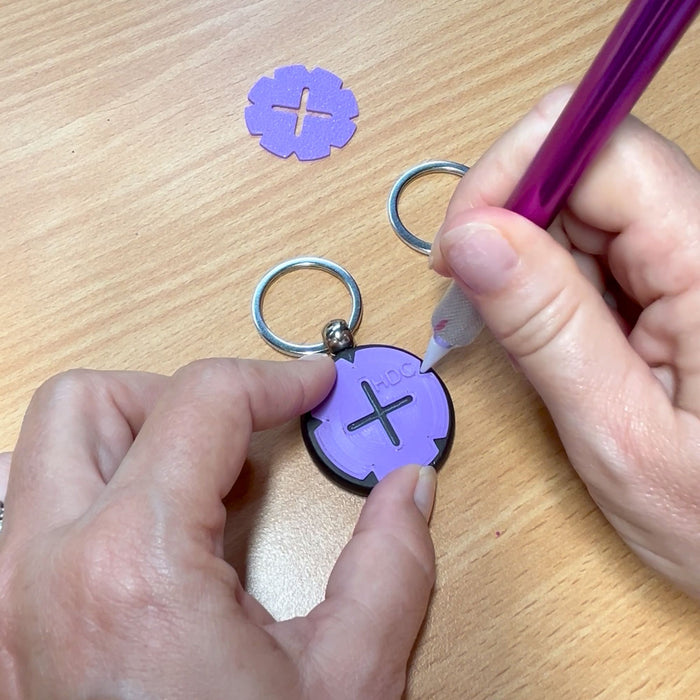 Keyring stencils 3D printed (2 pc) and keyring (5 pc)