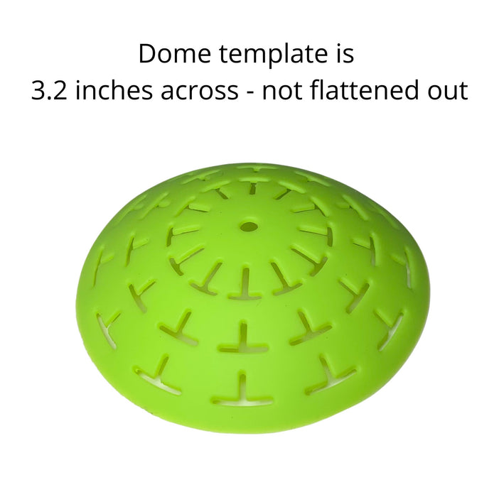 Art Stone Round Mold design #1 plus Dome Template design #1 - 2pc set - green