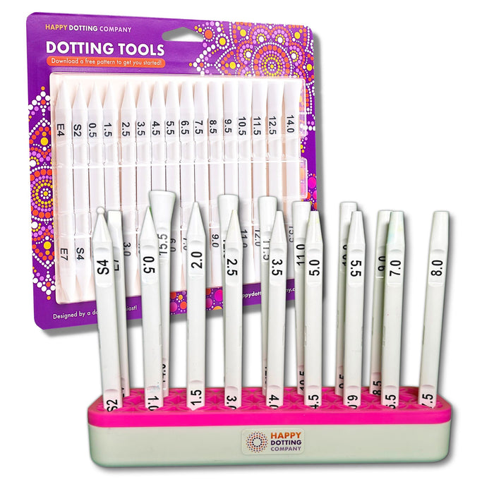 Dotting tools 16 pc Super set with tools holder - FREE shipping