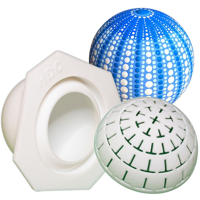 Sphere mold with dome template - 2pc - white