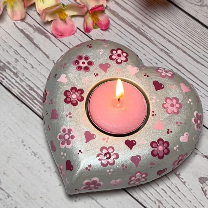 Heart Tea light candle holder Mold - red