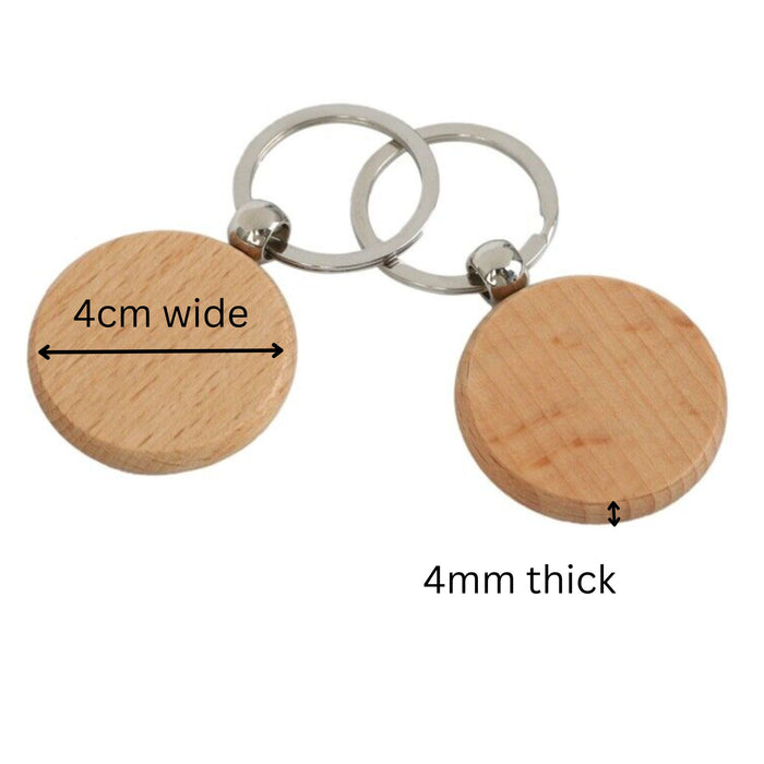 Wooden keyrings / keychains blank 5 pcs with Super Flex stencil small single template silicone flexible