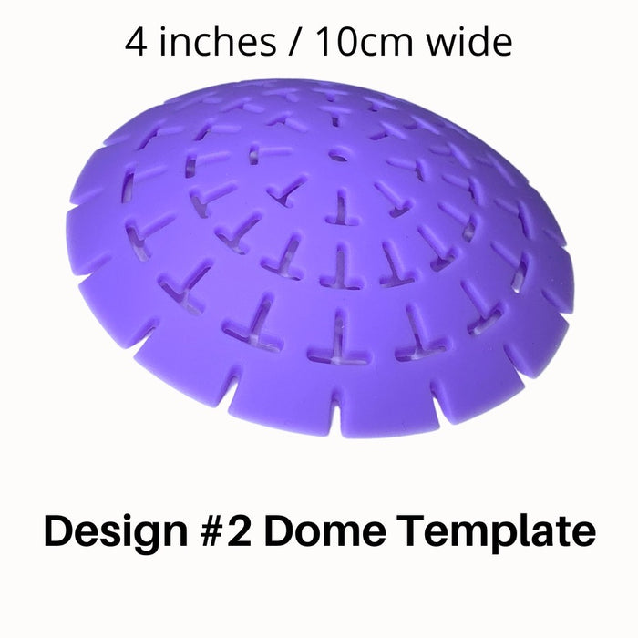 Art Stone Mold design #2 plus Dome Template #2 silicone - 2pc set - purple