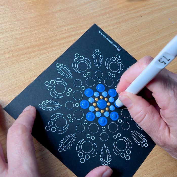 Dot Mandala practice cards - 2 designs - 10 pcs each designs - beginners dotting patterned cards