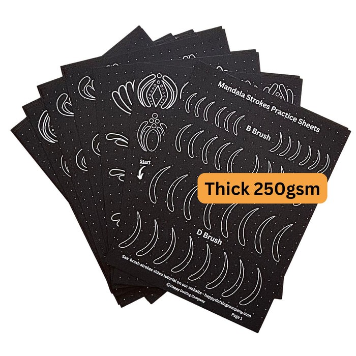 Brush strokes practice sheets & Mandala Liner Brushes set