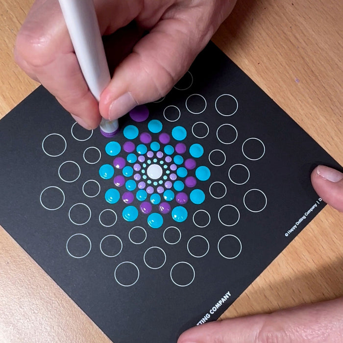 Dot Mandala practice cards - 2 designs - 10 pcs each designs - beginners dotting patterned cards