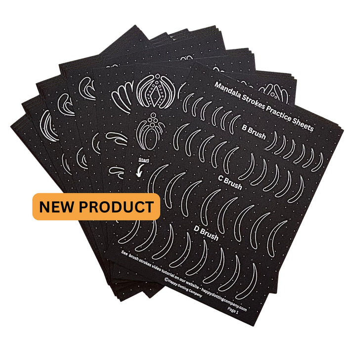 Brush strokes practice sheets - 10 sheets