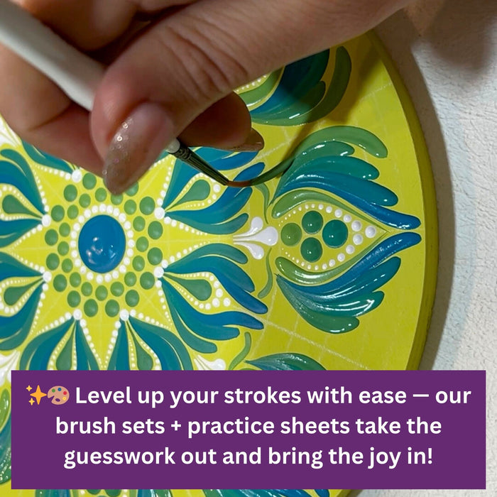 Brush strokes practice sheets & Mandala Liner Brushes set